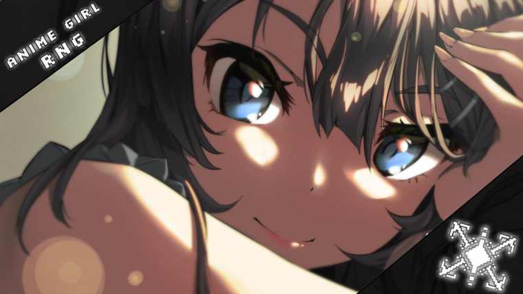 Anime Girl RNG roll screen with the aura inventory open